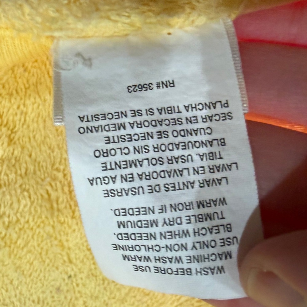 Carter's Duckie Hooded Baby Towel Yellow 100% Cotton One Size Unisex RARE - Picture 8 of 8